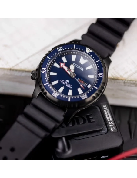 j automático buceo hombre Citizen Fugu NY0158-09L 44mm 200m WR cristal de zafiro