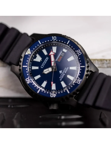 j automático buceo hombre Citizen Fugu NY0158-09L 44mm 200m WR cristal de zafiro