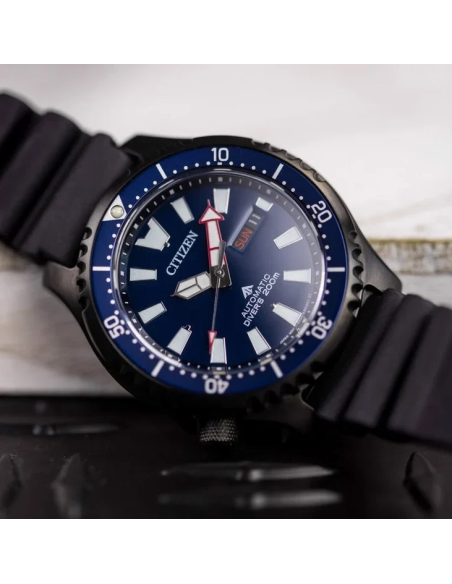 automático buceo hombre Citizen Fugu NY0158-09L 44mm 200m WR cristal de zafiro