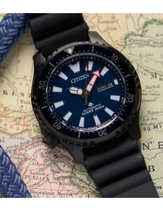 automático buceo hombre Citizen Fugu NY0158-09L 44mm 200m WR cristal de zafiro