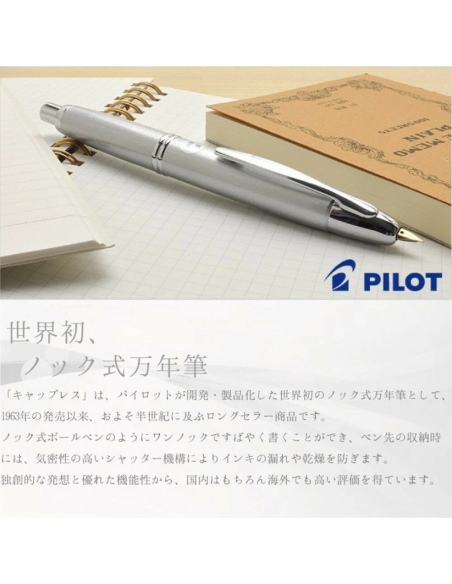 Pilot Capless "Special Alloy" Vanishing Point FCN-1MR-S-M Made in Japan Plumín Aleación de Acero