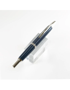 Pilot Capless (Vanishing Point) - FCN-2MR-KL-M Azul Kasuri (Blue Carbonesque) - Plumín Oro 18K 2