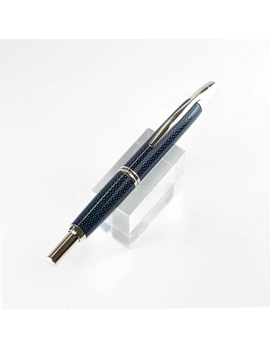 Pilot Capless (Vanishing Point) - FCN-2MR-KL-M Azul Kasuri (Blue Carbonesque) - Plumín Oro 18K