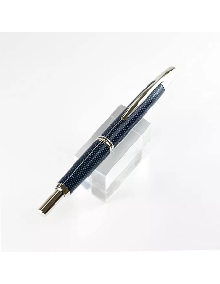 Pilot Capless (Vanishing Point) - FCN-2MR-KL-M Azul Kasuri (Blue Carbonesque) - Plumín Oro 18K