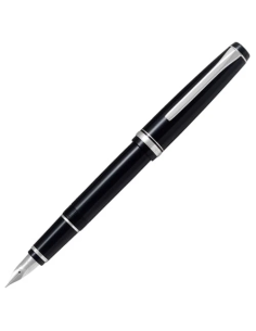 Pluma Estilográfica Pilot Metal Falcon (Elabo) FE-18SR-B-SM - Negro Plumín de Oro 14K Soft Medium 2