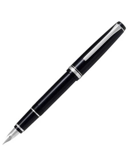 Pluma Estilográfica Pilot Metal Falcon (Elabo) FE-18SR-B-SM - Negro Plumín de Oro 14K Soft Medium