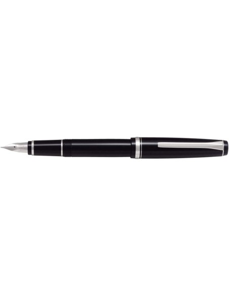 Pluma Estilográfica Pilot Metal Falcon (Elabo) FE-18SR-B-SM - Negro Plumín de Oro 14K Soft Medium