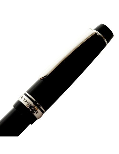 Pilot Custom Heritage 912   FKVH-2MR-B-M - Negro / Rodio - Plumín Oro 14K