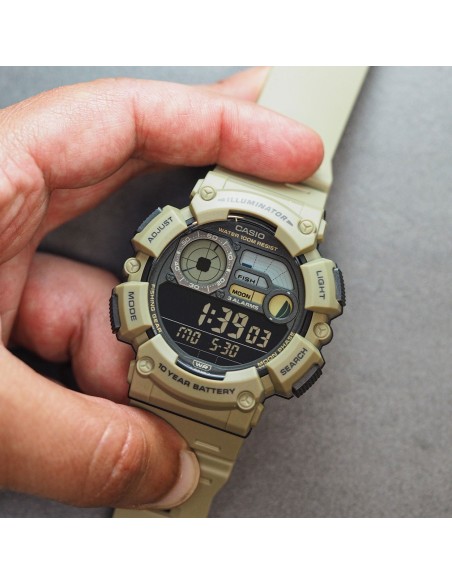 copy of reloj hombre deportivo Casio WS-1500H-5AV Fases Lunares 10 años batería Modo Pesca