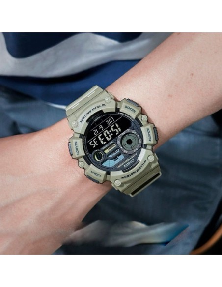 copy of reloj hombre deportivo Casio WS-1500H-5AV Fases Lunares 10 años batería Modo Pesca