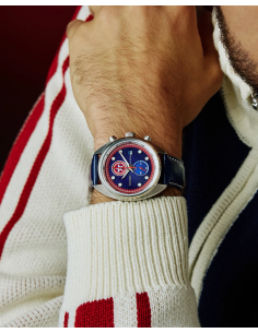 solar hombre Citizen CA7046-46W Eco‑Drive Chronograph “Captain America 85th Anniversary” 41 mm 2