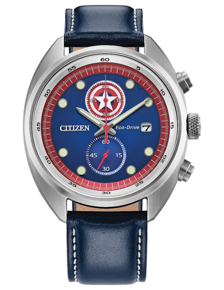solar hombre Citizen CA7046-46W Eco‑Drive Chronograph “Captain America 85th Anniversary” 41 mm