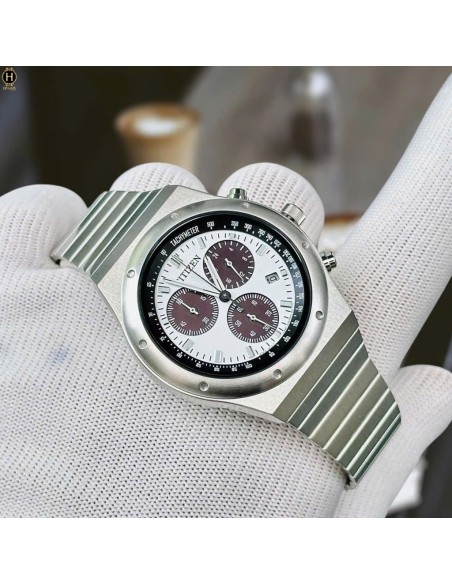 cronógrafo solar unisex Citizen Eco-Drive AT2541-54A JDM "Record Label 1984" 38mm