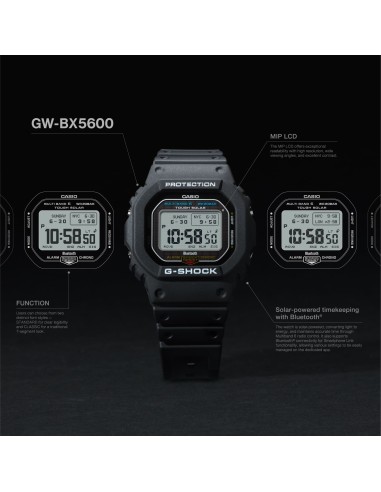radiocontrol solar Bluetooth Casio G-Shock GW-BX5600-1JF JDM – Pantalla MIP LCD Alta Definición