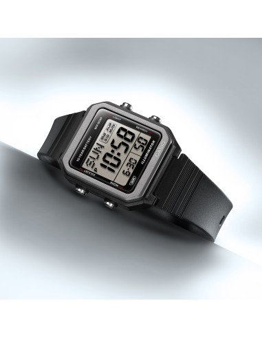unisex digital Casio W-221H-1AJF JDM 38.4mm Hora Mundial batería 10 años 50m WR JDM
