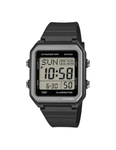 unisex digital Casio W-221H-1AJF JDM 38.4mm Hora Mundial batería 10 años 50m WR JDM