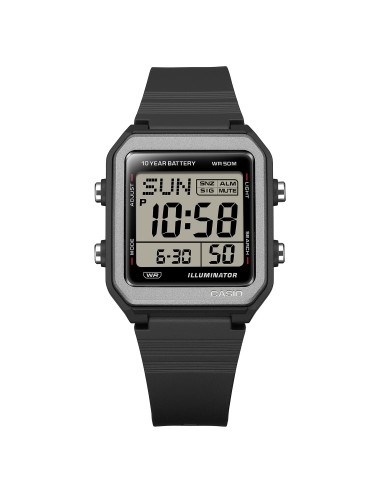 unisex digital Casio W-221H-1AJF JDM 38.4mm Hora Mundial batería 10 años 50m WR JDM
