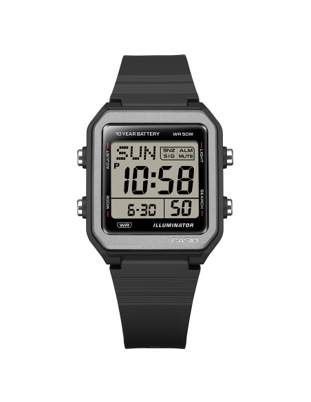 unisex digital Casio W-221H-1AJF JDM 38.4mm Hora Mundial batería 10 años 50m WR JDM