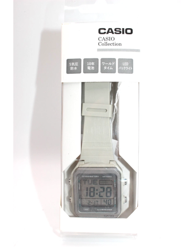 unisex digital Casio W-221H-8AJF JDM 38.4mm Hora Mundial batería 10 años 50m WR JDM