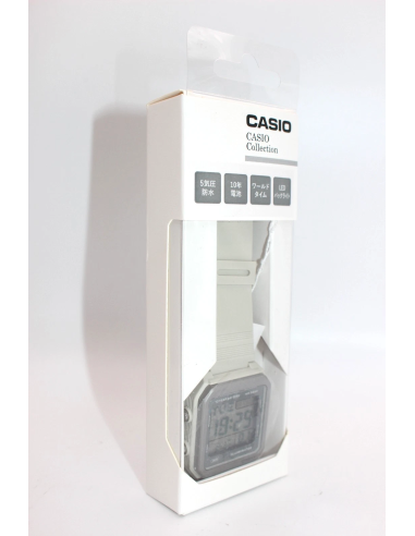 unisex digital Casio W-221H-8AJF JDM 38.4mm Hora Mundial batería 10 años 50m WR JDM