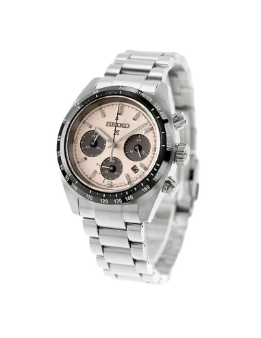 solar cronógrafo Seiko Prospex Speedtimer Solar Salmon Panda SBDL127 / SSC963 JDM   –  , Zafiro y Acero