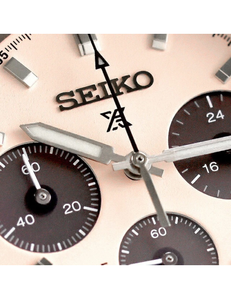 solar cronógrafo Seiko Prospex Speedtimer Solar Salmon Panda SBDL127 / SSC963 JDM   –  , Zafiro y Acero