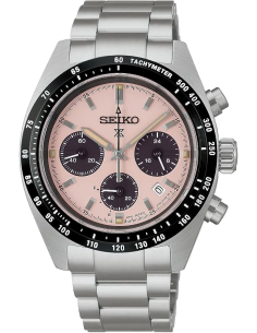 solar cronógrafo Seiko Prospex Speedtimer Solar Salmon Panda SBDL127 / SSC963 JDM   –  , Zafiro y Acero