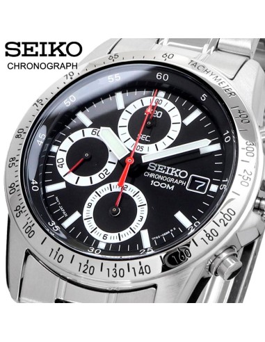 unisex cuarzo cronógrafo Seiko Spirit SND371P1 JDM 38mm 100m