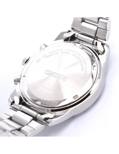 Reloj unisex cuarzo cronógrafo Seiko Spirit SND375P1 38mm JDM 100M WR c