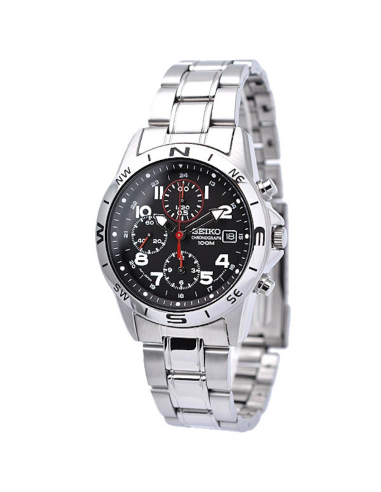 unisex cuarzo cronógrafo Seiko Spirit SND375P1 38mm JDM 100M WR c