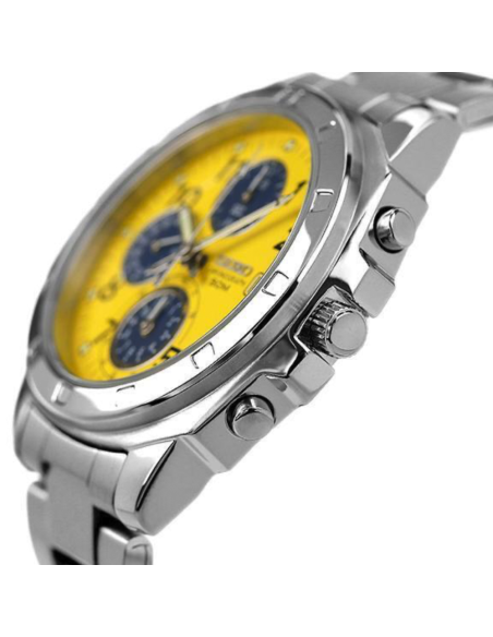 cuarzo cronógrafo Seiko Spirit SND409P1 38mm JDM 100M WR correa de acero JDM