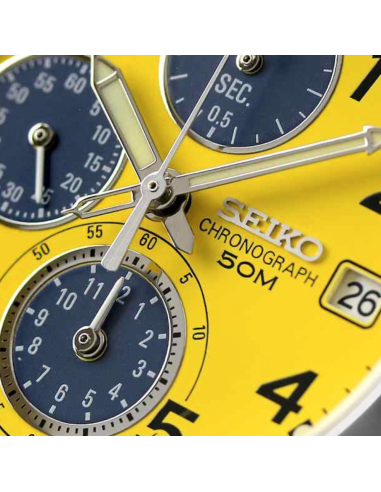 cuarzo cronógrafo Seiko Spirit SND409P1 38mm JDM 100M WR correa de acero JDM
