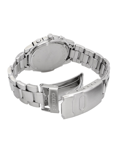 cuarzo cronógrafo Seiko Spirit SND409P1 38mm JDM 100M WR correa de acero JDM