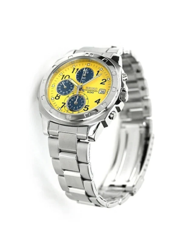 cuarzo cronógrafo Seiko Spirit SND409P1 38mm JDM 100M WR correa de acero JDM