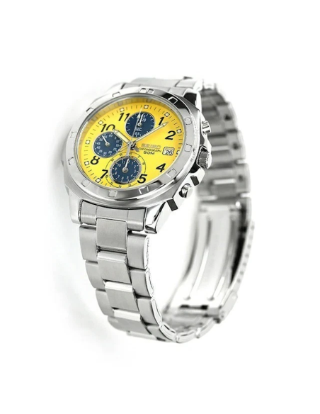 cuarzo cronógrafo Seiko Spirit SND409P1 38mm JDM 100M WR correa de acero JDM