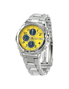 cuarzo cronógrafo Seiko Spirit SND409P1 38mm JDM 100M WR correa de acero JDM