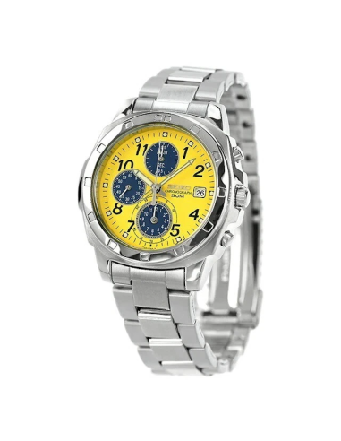 cuarzo cronógrafo Seiko Spirit SND409P1 38mm JDM 100M WR correa de acero JDM
