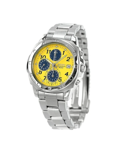 cuarzo cronógrafo Seiko Spirit SND409P1 38mm JDM 100M WR correa de acero JDM