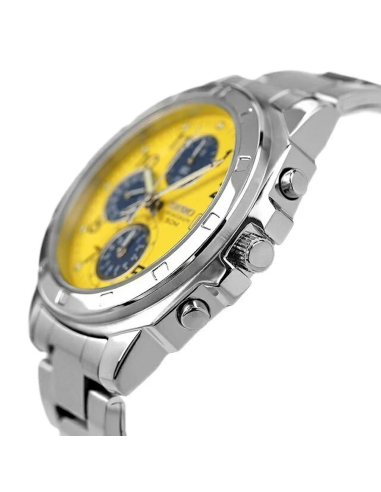 cuarzo cronógrafo Seiko Spirit SND409P1 38mm JDM 100M WR correa de acero JDM