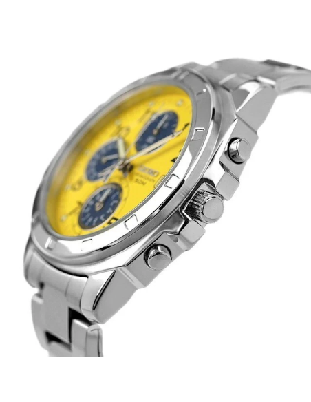 cuarzo cronógrafo Seiko Spirit SND409P1 38mm JDM 100M WR correa de acero JDM