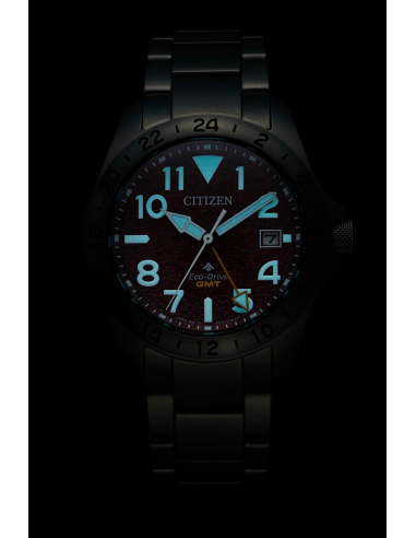 solar Citizen Promaster Land GMT BJ7150-50W 38,6mm 200m zafiro