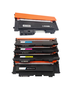 5 Toner Compatibles HP W2070A / W2071A / W2072A / W2073A 117A CON CHIP para HP Color Laser 150a, 150nw, 178nw, 179fnw