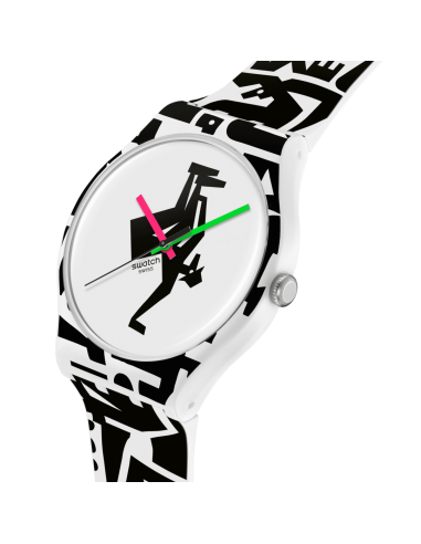 reloj unisex Swatch FREEZE TIME SO29Z147 41mm 30m WR movimiento de cuarzo
