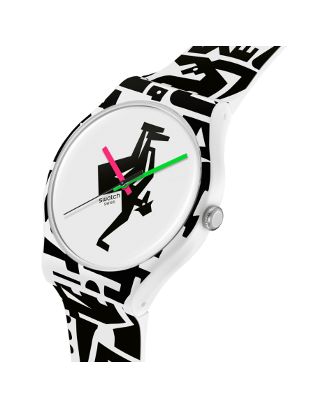 reloj unisex Swatch FREEZE TIME SO29Z147 41mm 30m WR movimiento de cuarzo
