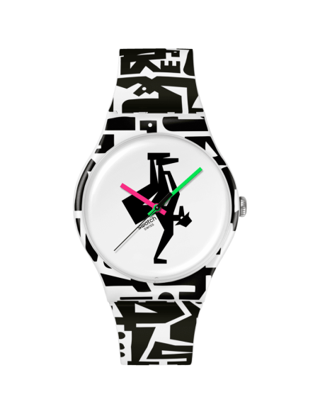 reloj unisex Swatch FREEZE TIME SO29Z147 41mm 30m WR movimiento de cuarzo