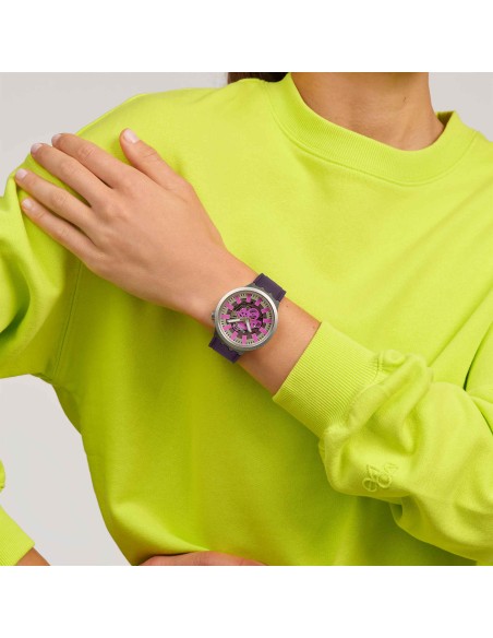 reloj unisex Swatch AUDACIOUS ACAI SB07S120 47mm 30m WR cuarzo