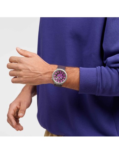 reloj unisex Swatch AUDACIOUS ACAI SB07S120 47mm 30m WR cuarzo