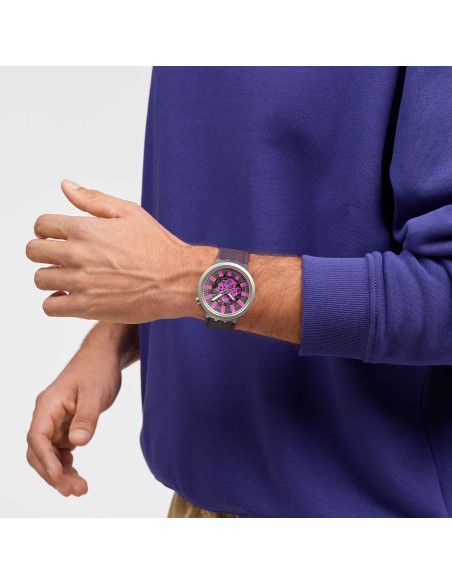 reloj unisex Swatch AUDACIOUS ACAI SB07S120 47mm 30m WR cuarzo