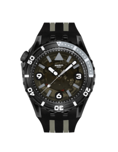 reloj unisex Swatch BLACK SEA NETTLE SSCU09B100 44mm 100m WR cuarzo
