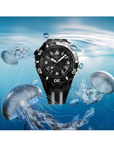 reloj unisex Swatch BLACK SEA NETTLE SSCU09B100 44mm 100m WR cuarzo